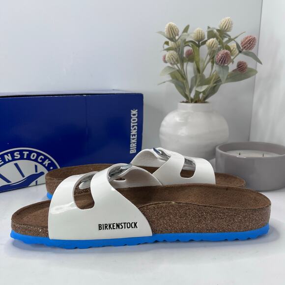 Birkenstock White and Blue Sandals main image 6